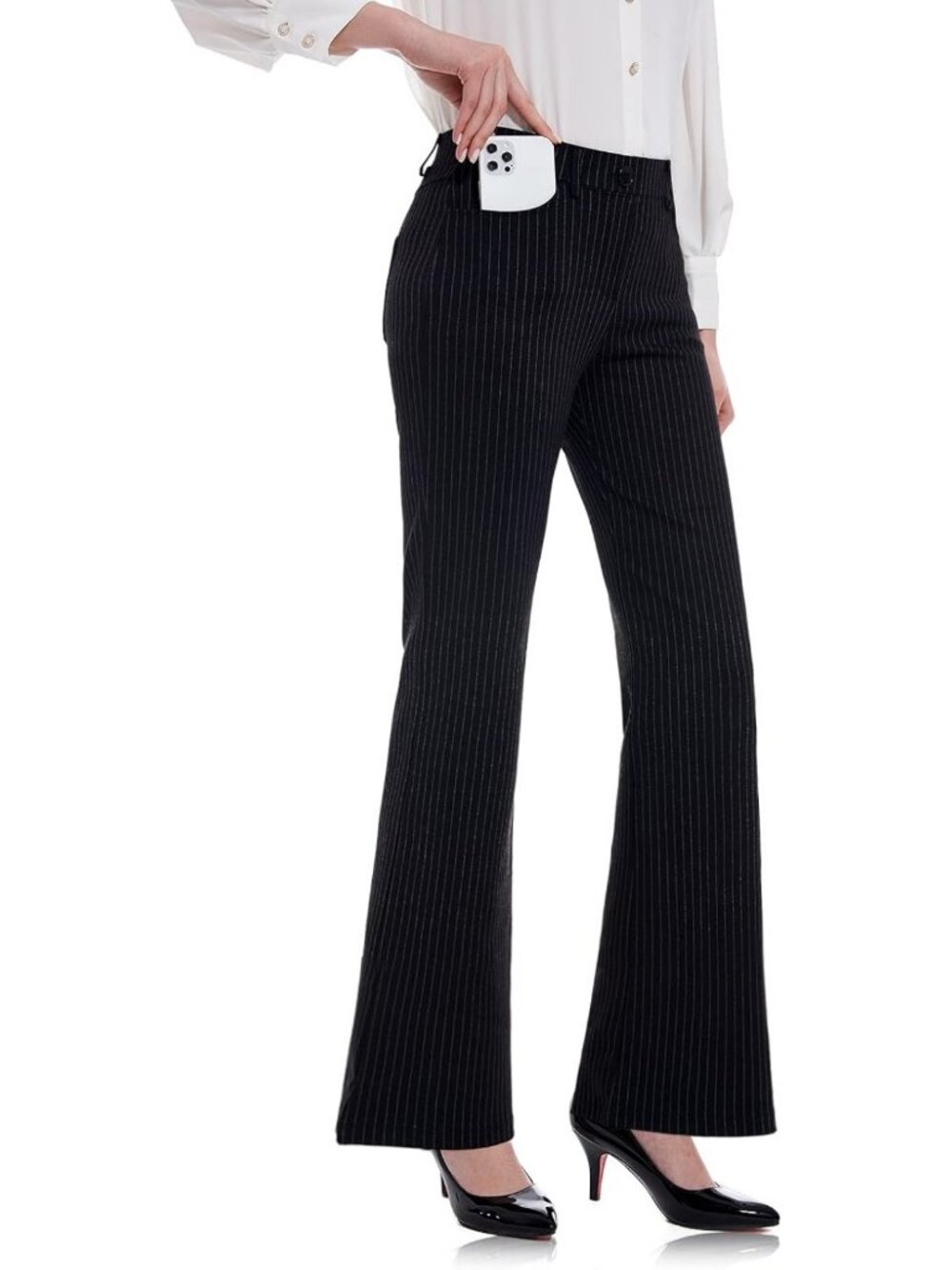 Stretchy Bootcut Dress Pants with Pockets for Women - Tall, Petite, Regular Fit
